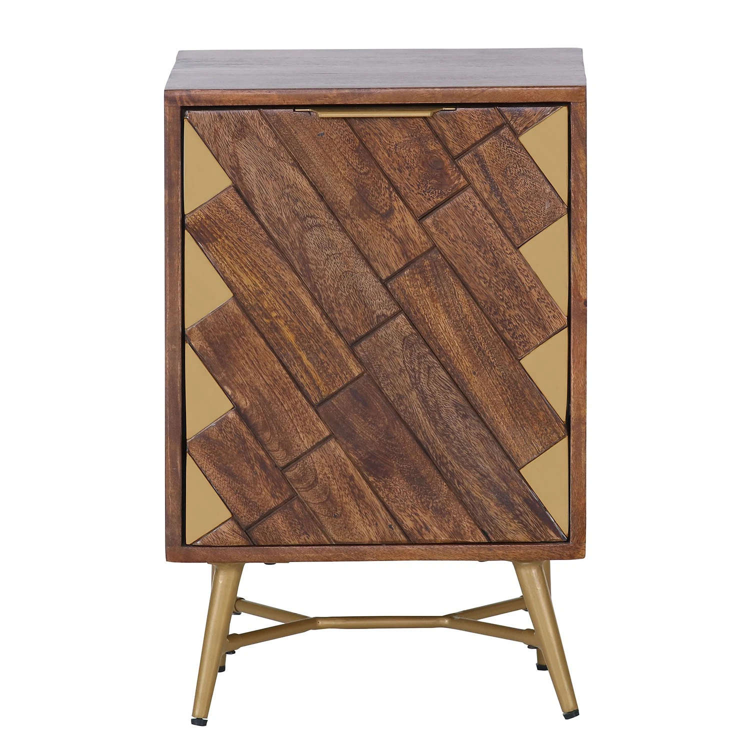 Red Living Beistelltisch Nook - Mango massiv / Metall - Mango / Gold 2 Red Living Beistelltisch Nook - Mango massiv / Metall - Mango / Gold – Bild 2