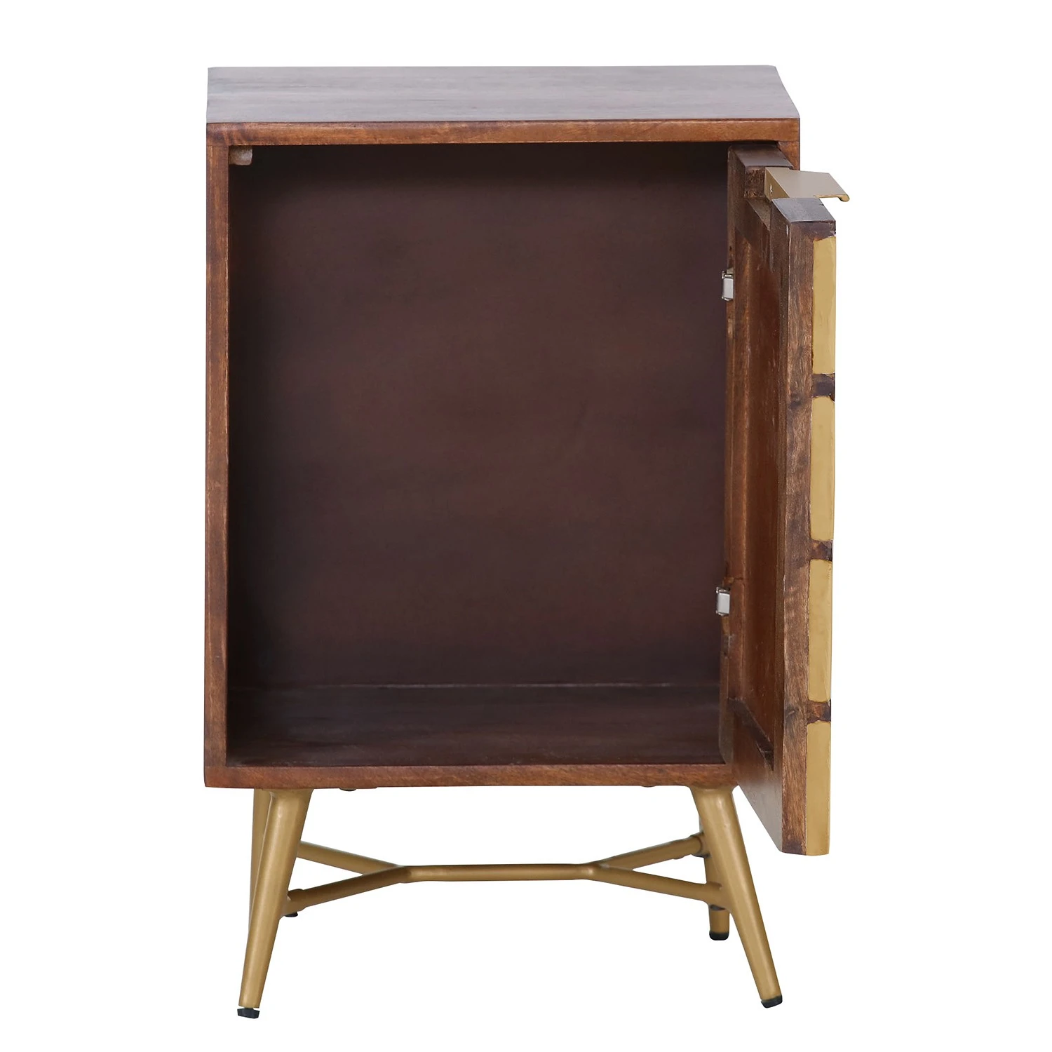 Red Living Beistelltisch Nook - Mango massiv / Metall - Mango / Gold 3 Red Living Beistelltisch Nook - Mango massiv / Metall - Mango / Gold – Bild 3