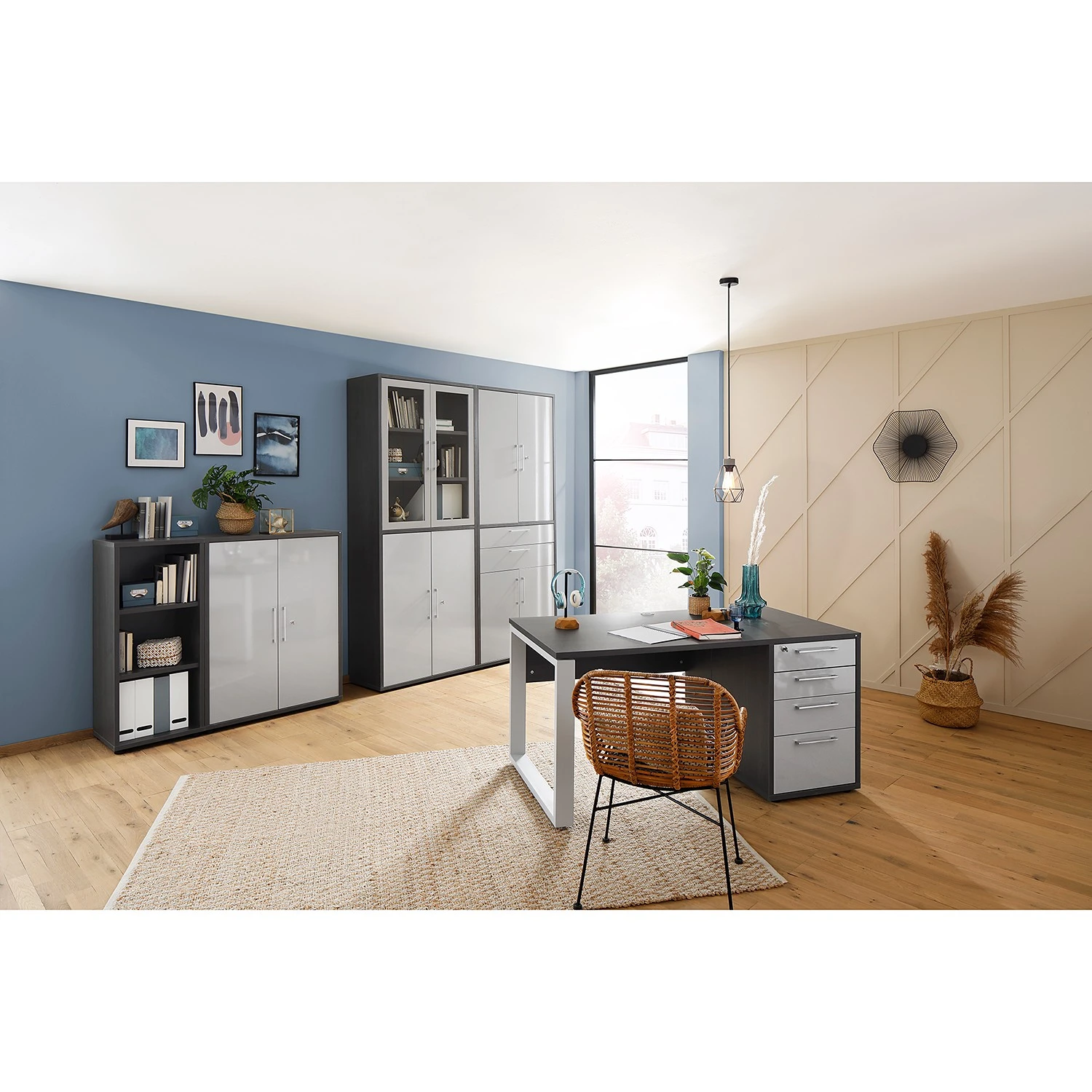 Maja Möbel Aktenregal Homebase - Esche Schwarz Dekor - Höhe: 113 cm 2 Maja Möbel Aktenregal Homebase - Esche Schwarz Dekor - Höhe: 113 cm – Bild 2