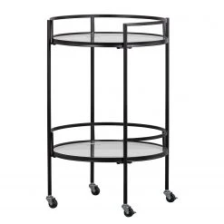 Red Living Servierwagen Udby - Glas / Metall - Schwarz