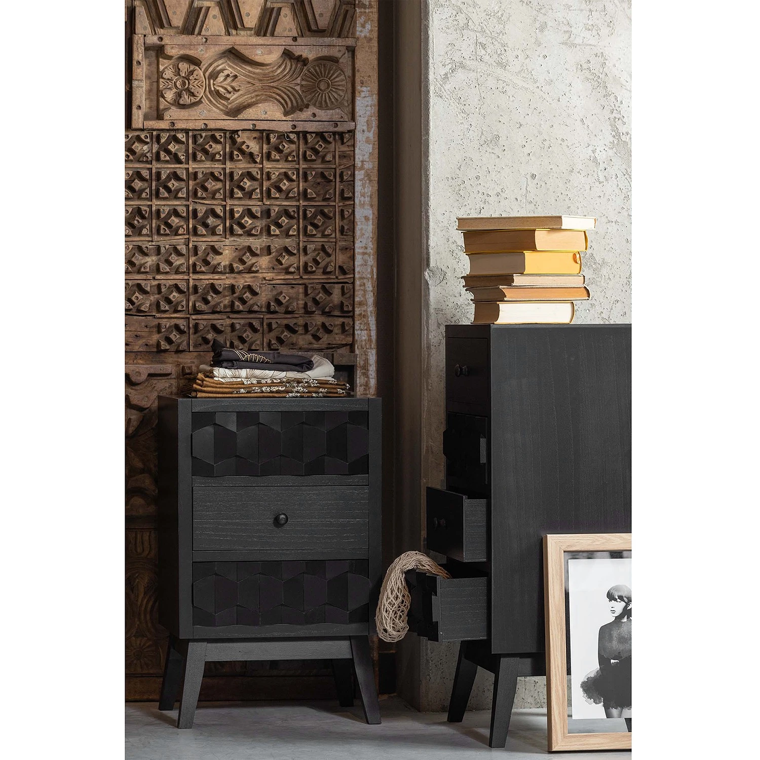 Red Living Beistelltisch Tyrone - Pinie Schwarz - Höhe: 79 cm 3 Red Living Beistelltisch Tyrone - Pinie Schwarz - Höhe: 79 cm – Bild 3