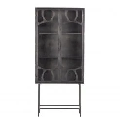Red Living Vitrinenschrank Rustique - Metall - Antik Schwarz -Wohnzimmermöbel boutique en ligne 1000342085 220401 040 DETAILS P000000001000342085