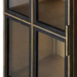 Red Living Standvitrine Punata - Metall - Messing / Schwarz -Wohnzimmermöbel boutique en ligne 1000342089 220401 060 DETAILS P000000001000342089