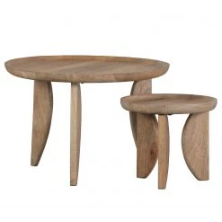 Naturoo Couchtisch Strup (2er-Set) - Mango massiv