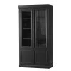Red Living Vitrinenschrank Shady - Kiefer massiv - Schwarz