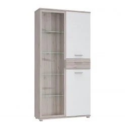 Loftscape Vitrinenschrank Piemont - Inkl. Beleuchtung - Sandeiche Dekor