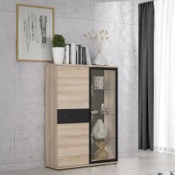 Loftscape Highboard Piemont - Inkl. Beleuchtung - Eiche Dekor -Wohnzimmermöbel boutique en ligne 1000342471 220404 020 MOOD DETAILS P000000001000342471 mood