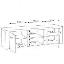 Loftscape TV-Lowboard Parksville - Eiche Sonoma Dekor -Wohnzimmermöbel boutique en ligne 1000342472 220404 501 SKETCH DETAILS P000000001000342472 sketch