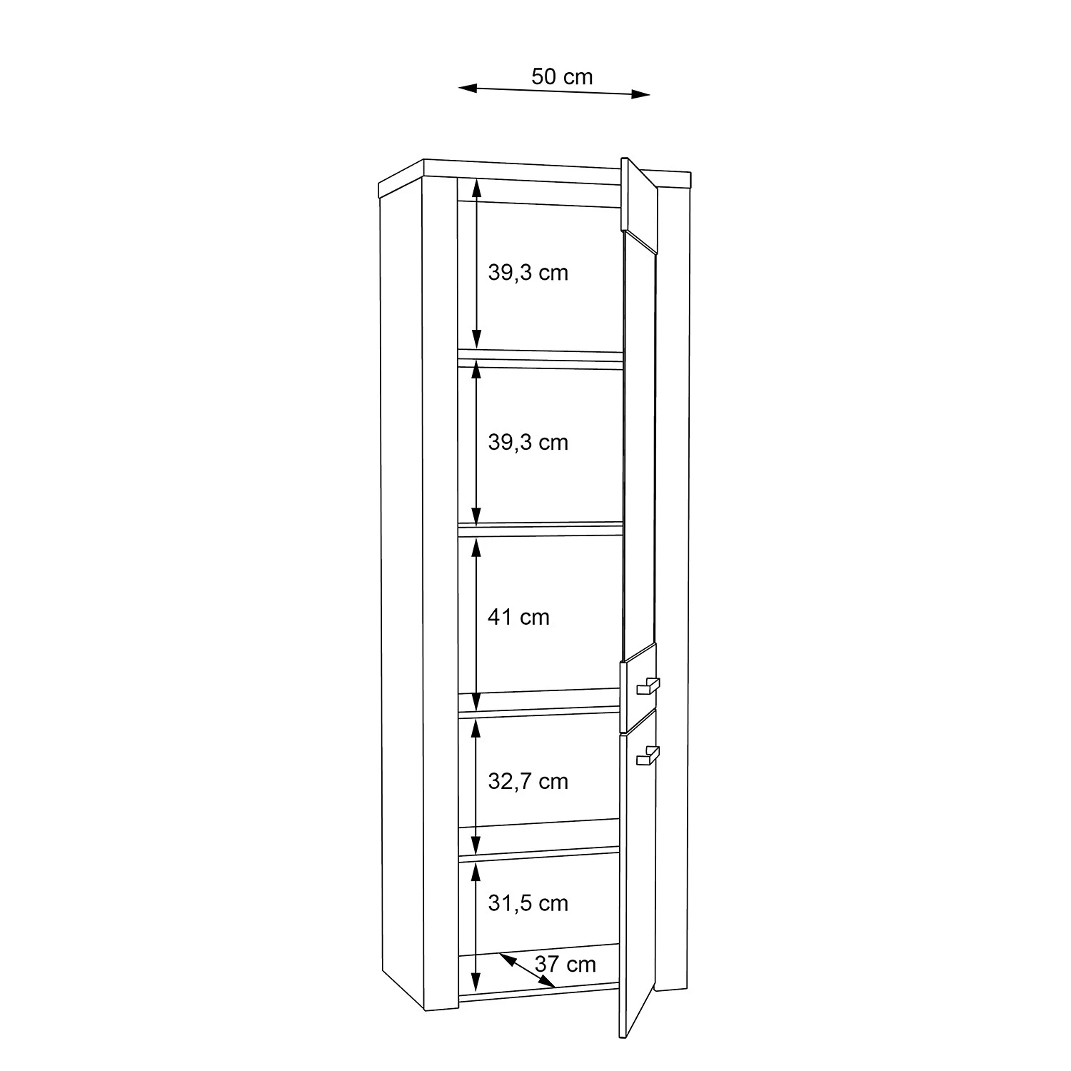 Loftscape Standvitrine Parksville - Eiche Sonoma Dekor 10 Loftscape Standvitrine Parksville - Eiche Sonoma Dekor – Bild 10