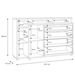 Loftscape Sideboard Piemont III - Weiß / Sandeiche Dekor 13 Loftscape Sideboard Piemont III - Weiß / Sandeiche Dekor -Wohnzimmermöbel boutique en ligne 1000342478 220404 501 SKETCH DETAILS P000000001000342478 sketch
