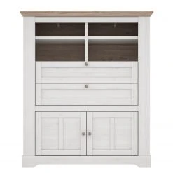 Ridgevalley Highboard Sandvik I - Eiche Weiß Dekor / Eiche Nelson Dekor -Wohnzimmermöbel boutique en ligne 1000342492 220331 030 DETAILS P000000001000342492