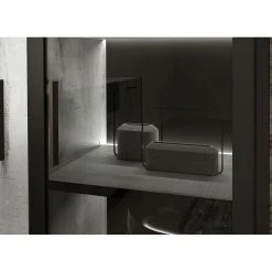 Loftscape Wohnwand Sahil (3-teilig) - Eiche Sorrento Grau Dekor / Schwarz -Wohnzimmermöbel boutique en ligne 1000342498 220413 060 DETAILS P000000001000342498