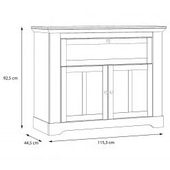 Ridgevalley Kommode Sandvik - Eiche Weiß Dekor / Eiche Nelson Dekor -Wohnzimmermöbel boutique en ligne 1000342501 220331 500 SKETCH DETAILS P000000001000342501 sketch