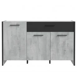 Loftscape Sideboard Sahil - Eiche Sorrento Grau Dekor / Schwarz -Wohnzimmermöbel boutique en ligne 1000342503 220331 030 DETAILS P000000001000342503