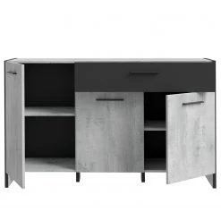 Loftscape Sideboard Sahil - Eiche Sorrento Grau Dekor / Schwarz -Wohnzimmermöbel boutique en ligne 1000342503 220331 035 DETAILS P000000001000342503