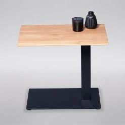 Red Living Beistelltisch Rhyll II - Wildeiche massiv / Metall - Wildeiche / Schwarz -Wohnzimmermöbel boutique en ligne 1000343569 220401 035 DETAILS P000000001000343569