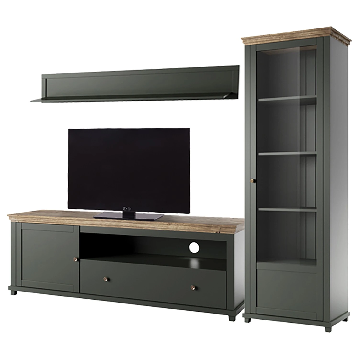 Ridgevalley Wohnwand Emmanuela I (3-teilig) - Dunkelgrün 1 Ridgevalley Wohnwand Emmanuela I (3-teilig) - Dunkelgrün