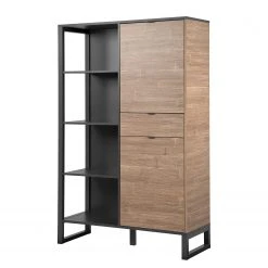 Loftscape Schrank Mid West - Bambus Dekor / Anthrazit