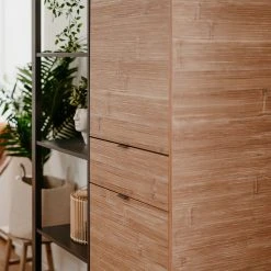 Loftscape Schrank Mid West - Bambus Dekor / Anthrazit -Wohnzimmermöbel boutique en ligne 1000344590 220407 038 DETAILS P000000001000344590