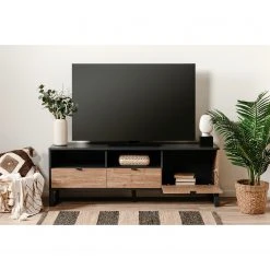 Loftscape TV-Lowboard Mid West - Bambus Dekor / Anthrazit -Wohnzimmermöbel boutique en ligne 1000344596 220407 022 MOOD DETAILS P000000001000344596 mood