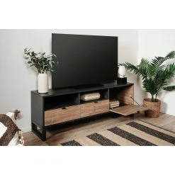 Loftscape TV-Lowboard Mid West - Bambus Dekor / Anthrazit -Wohnzimmermöbel boutique en ligne 1000344596 220407 023 MOOD DETAILS P000000001000344596 mood