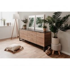 Loftscape Sideboard Mid West II - Bambus Dekor / Anthrazit -Wohnzimmermöbel boutique en ligne 1000344600 220407 021 MOOD DETAILS P000000001000344600 mood