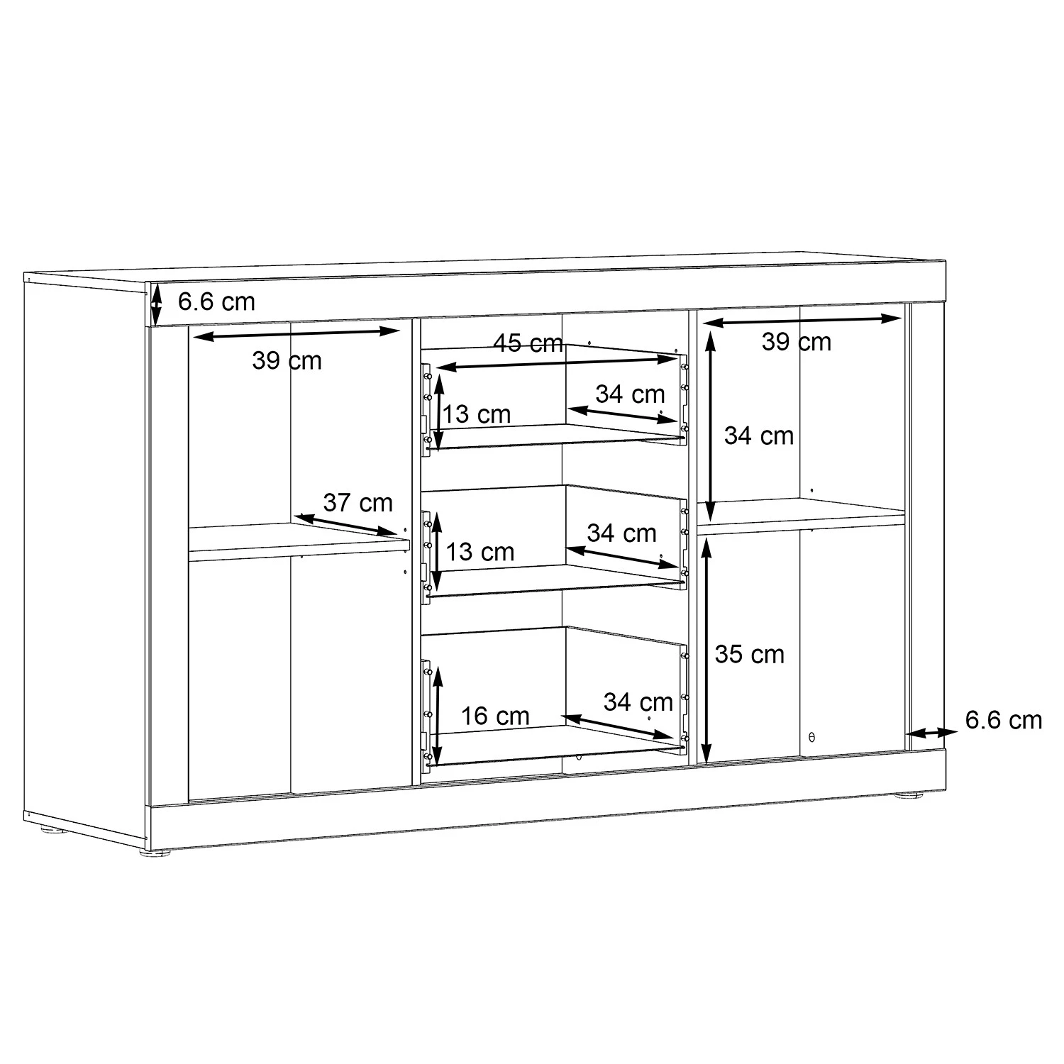 Loftscape Sideboard Vetras - Hochglanz Weiß / Beton Dekor 8 Loftscape Sideboard Vetras - Hochglanz Weiß / Beton Dekor – Bild 8