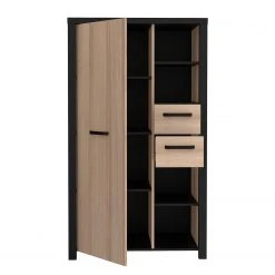 Red Living Highboard Westlock I - Esche Dekor / Schwarz -Wohnzimmermöbel boutique en ligne 1000344676 220414 035 DETAILS P000000001000344676