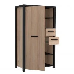 Red Living Highboard Westlock I - Esche Dekor / Schwarz -Wohnzimmermöbel boutique en ligne 1000344676 220414 040 DETAILS P000000001000344676