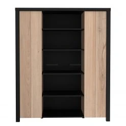 Red Living Highboard Westlock II - Esche Dekor / Schwarz -Wohnzimmermöbel boutique en ligne 1000344677 220414 030 DETAILS P000000001000344677