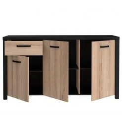 Red Living Sideboard Westlock I - Esche Dekor / Schwarz -Wohnzimmermöbel boutique en ligne 1000344678 220414 035 DETAILS P000000001000344678