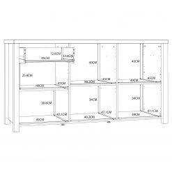 Red Living Sideboard Westlock I - Esche Dekor / Schwarz -Wohnzimmermöbel boutique en ligne 1000344678 220414 501 SKETCH DETAILS P000000001000344678 sketch