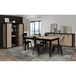 Red Living Sideboard Westlock II - Esche Dekor / Schwarz -Wohnzimmermöbel boutique en ligne 1000344679 220414 021 MOOD DETAILS P000000001000344679 mood