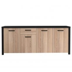 Red Living Sideboard Westlock II - Esche Dekor / Schwarz -Wohnzimmermöbel boutique en ligne 1000344679 220414 030 DETAILS P000000001000344679