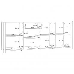 Red Living Sideboard Westlock II - Esche Dekor / Schwarz -Wohnzimmermöbel boutique en ligne 1000344679 220414 501 SKETCH DETAILS P000000001000344679 sketch