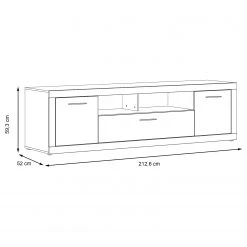 Loftscape TV-Lowboard Vetras II - Hochglanz Weiß / Beton Dekor -Wohnzimmermöbel boutique en ligne 1000344680 220414 500 SKETCH DETAILS P000000001000344680 sketch