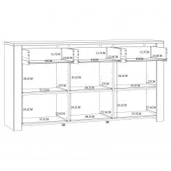 Ridgevalley Sideboard Vassia I - Eiche Navy Dekor / Eiche Riviera Dekor -Wohnzimmermöbel boutique en ligne 1000344684 220414 501 SKETCH DETAILS P000000001000344684 sketch