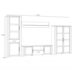 Ridgevalley Wohnwand Vassia II (4-teilig) - Eiche Navy Dekor / Eiche Riviera Dekor -Wohnzimmermöbel boutique en ligne 1000344685 220414 500 SKETCH DETAILS P000000001000344685 sketch