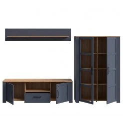 Ridgevalley Wohnwand Vassia I (3-teilig) - Eiche Navy Dekor / Eiche Riviera Dekor -Wohnzimmermöbel boutique en ligne 1000344688 220414 050 DETAILS P000000001000344688