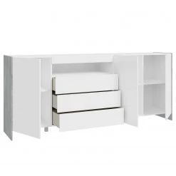 Loftscape Sideboard Urban II - Inkl. Beleuchtung - Weiß / Eiche Grau Dekor -Wohnzimmermöbel boutique en ligne 1000344689 220414 040 DETAILS P000000001000344689