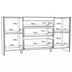 Loftscape Sideboard Urban I - Inkl. Beleuchtung - Weiß / Eiche Grau Dekor -Wohnzimmermöbel boutique en ligne 1000344691 220414 501 SKETCH DETAILS P000000001000344691 sketch