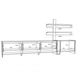 Loftscape Wohnwand Urban II (3-teilig) - Inkl. Beleuchtung - Weiß / Eiche Grau Dekor 17 Loftscape Wohnwand Urban II (3-teilig) - Inkl. Beleuchtung - Weiß / Eiche Grau Dekor -Wohnzimmermöbel boutique en ligne 1000344692 220414 501 SKETCH DETAILS P000000001000344692 sketch
