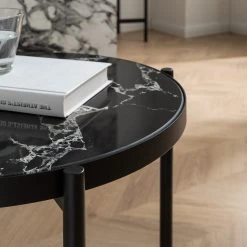 Studio Copenhagen Beistelltisch Abee II - Marmor / Metall - Marmor Schwarz / Schwarz -Wohnzimmermöbel boutique en ligne 1000345471 220823 021 MOOD DETAILS P000000001000345471 mood