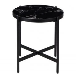 Studio Copenhagen Beistelltisch Abee II - Marmor / Metall - Marmor Schwarz / Schwarz -Wohnzimmermöbel boutique en ligne 1000345471 220919 030 DETAILS P000000001000345471
