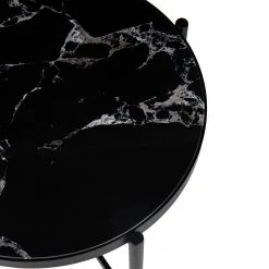 Studio Copenhagen Beistelltisch Abee II - Marmor / Metall - Marmor Schwarz / Schwarz -Wohnzimmermöbel boutique en ligne 1000345471 220919 032 DETAILS P000000001000345471