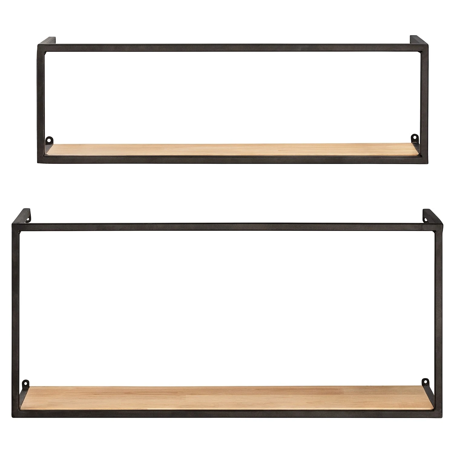 WENKO Wandregal Geo (2-teilig) - Bambus massiv / Metall - Bambus / Schwarz 4 WENKO Wandregal Geo (2-teilig) - Bambus massiv / Metall - Bambus / Schwarz – Bild 4