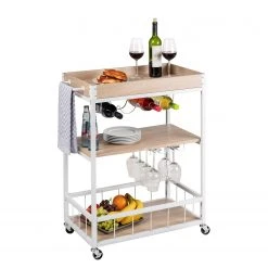 WENKO Servierwagen Rustico - Eiche Sonoma Dekor / Weiß -Wohnzimmermöbel boutique en ligne 1000345611 220412 030 DETAILS P000000001000345611