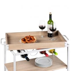 WENKO Servierwagen Rustico - Eiche Sonoma Dekor / Weiß -Wohnzimmermöbel boutique en ligne 1000345611 220412 050 DETAILS P000000001000345611