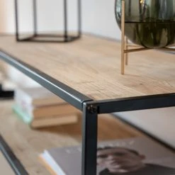 WENKO Konsolentisch Geo - Bambus massiv / Metall - Bambus / Schwarz -Wohnzimmermöbel boutique en ligne 1000345613 220412 022 MOOD DETAILS P000000001000345613 mood