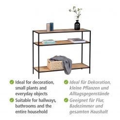 WENKO Konsolentisch Geo - Bambus massiv / Metall - Bambus / Schwarz -Wohnzimmermöbel boutique en ligne 1000345613 220412 060 DETAILS P000000001000345613